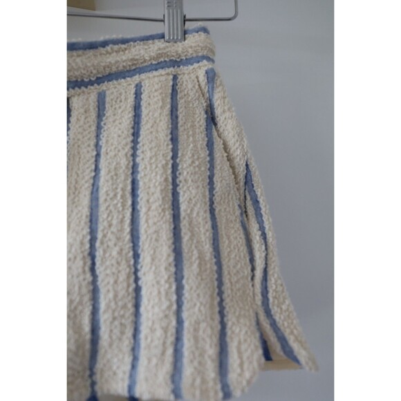 NWT Faherty Womens XS Azure Cream Stripe Pacifica Terry Shorts Boho Beach Lounge - Picture 2 of 7